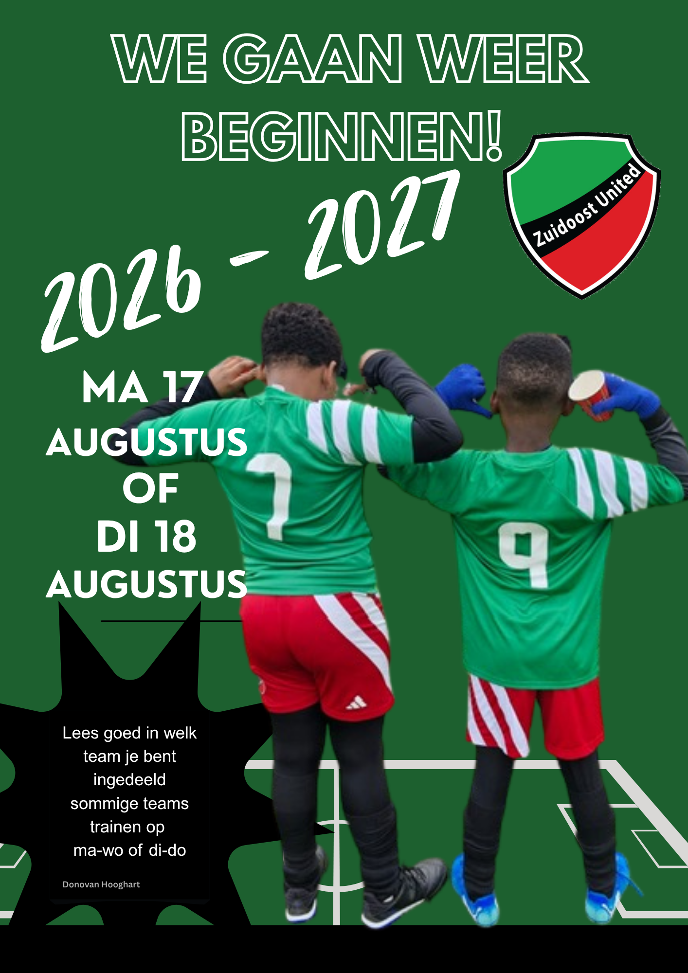 Start nieuwe seizoen 2026-2027